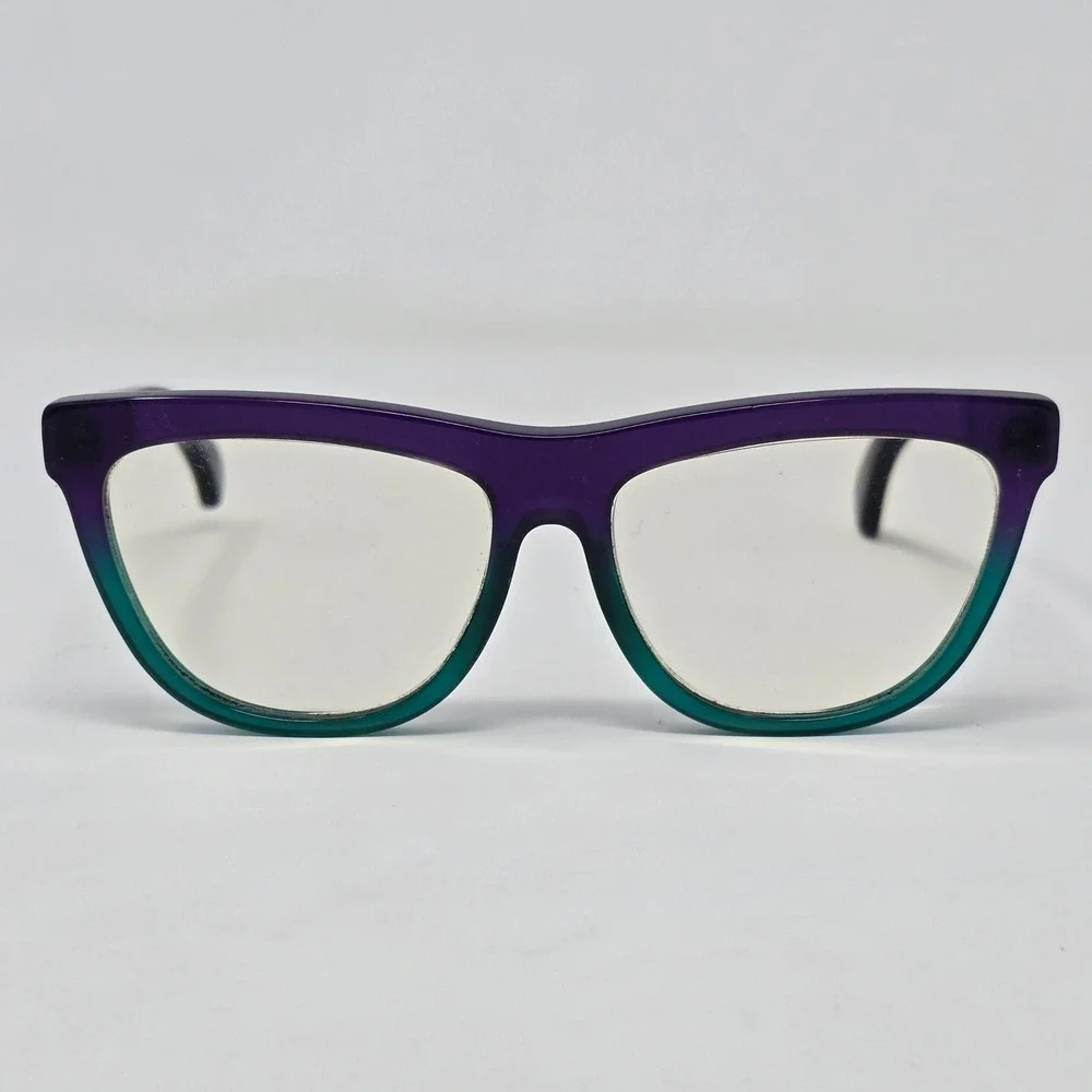 SEE Eyeglasses Frames Purple Green Ombre Italy Designer Glasses FRAMES ONLY‎